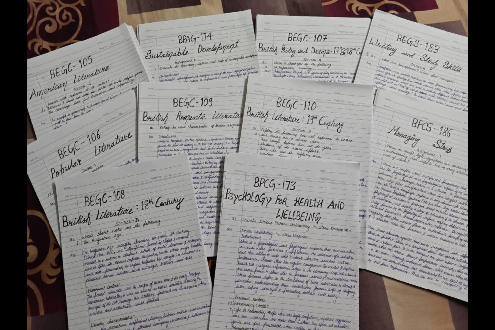 IGNOU Handwritten Assignment